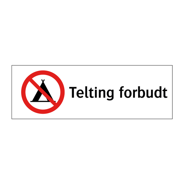 Telting forbudt