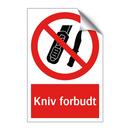 Kniv forbudt