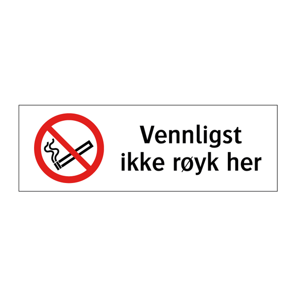 Vennligst ikke røyk her