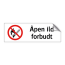 Åpen ild forbudt