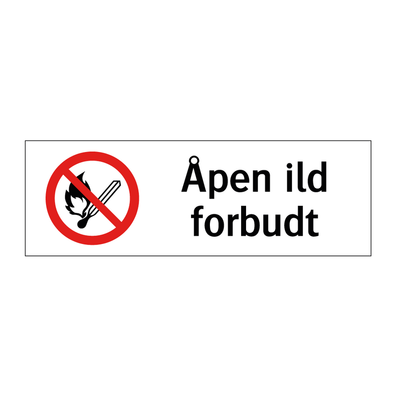 Åpen ild forbudt