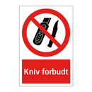 Kniv forbudt