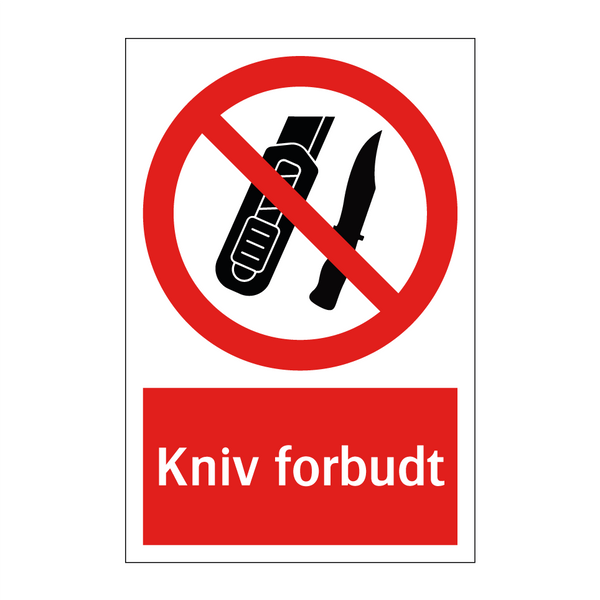 Kniv forbudt