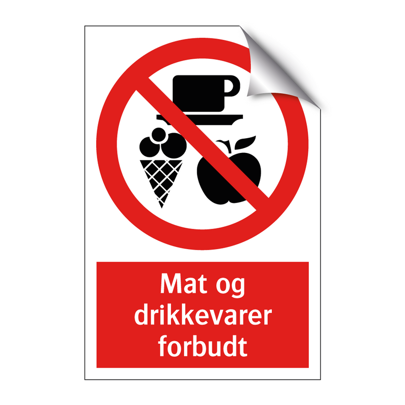 Mat og drikkevarer forbudt