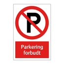 Parkering forbudt (p-symbol)