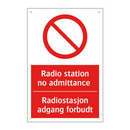 Radio station no admittance Radiostasjon adgang forbudt