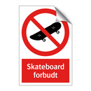 Skateboard forbudt