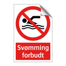 Svømming forbudt