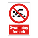 Svømming forbudt
