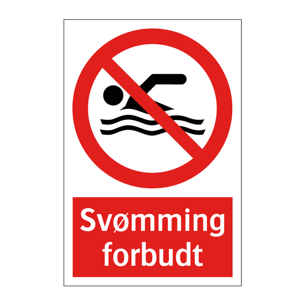 Svømming forbudt