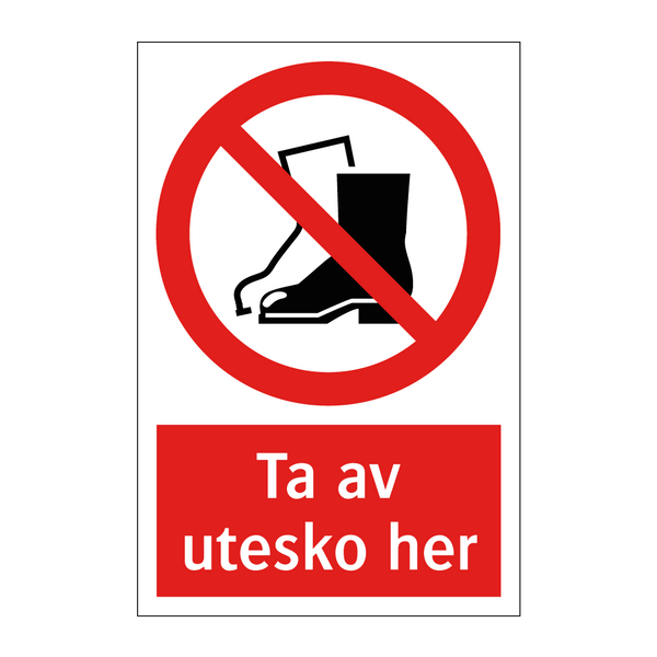 Ta av utesko her