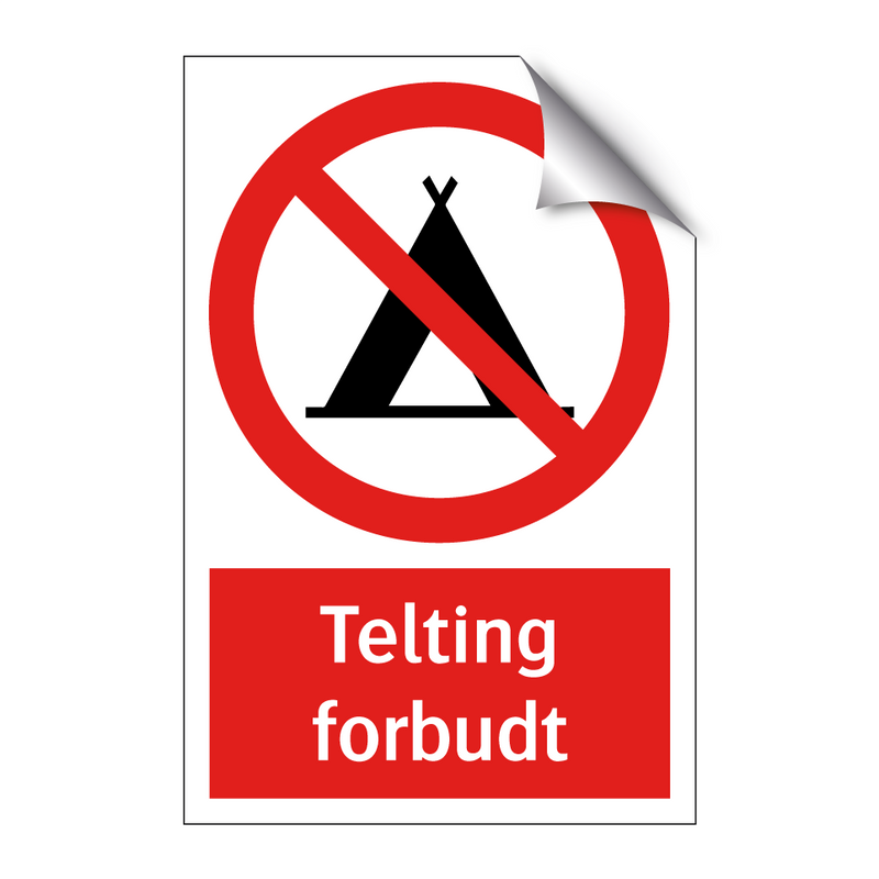 Telting forbudt & Telting forbudt & Telting forbudt & Telting forbudt & Telting forbudt