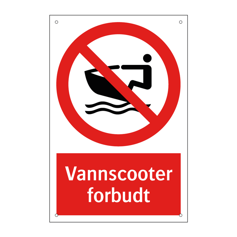 Vannscooter forbudt