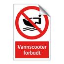 Vannscooter forbudt