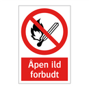Åpen ild forbudt