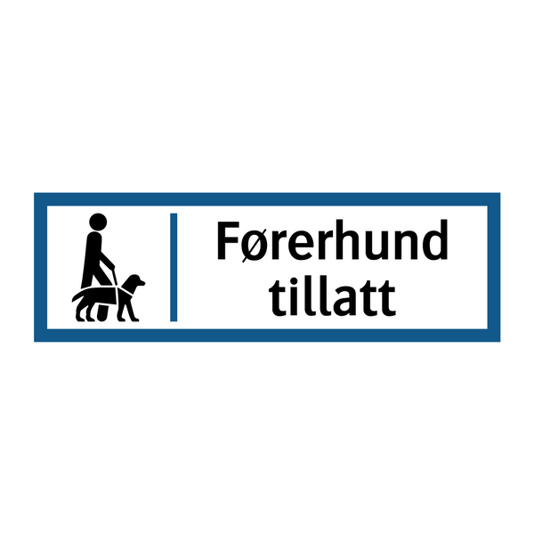 Førerhund tillatt & Førerhund tillatt & Førerhund tillatt & Førerhund tillatt