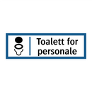 Toalett for personale