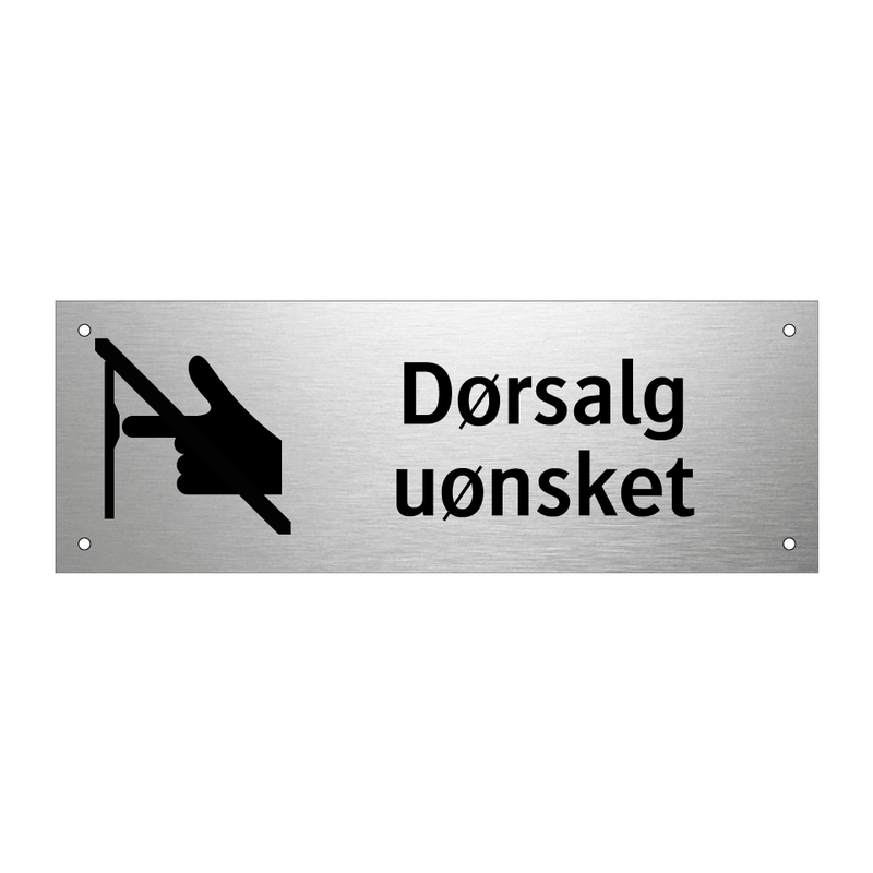 Dørsalg uønsket & Dørsalg uønsket