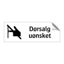 Dørsalg uønsket & Dørsalg uønsket