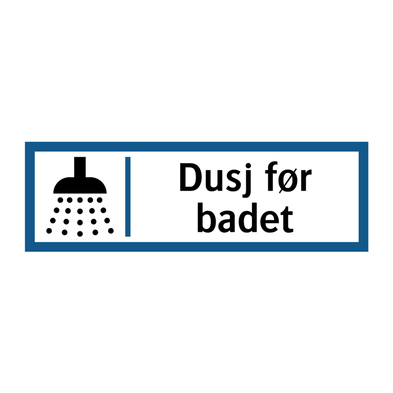 Dusj før badet