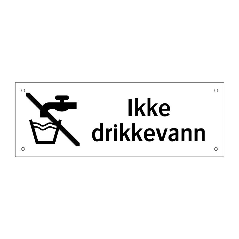 Ikke drikkevann & Ikke drikkevann