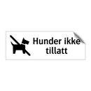 Hunder ikke tillatt & Hunder ikke tillatt