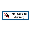 Nei takk til dørsalg