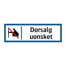 Dørsalg uønsket