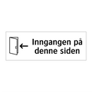 Inngangen på denne siden & Inngangen på denne siden & Inngangen på denne siden