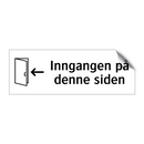 Inngangen på denne siden & Inngangen på denne siden