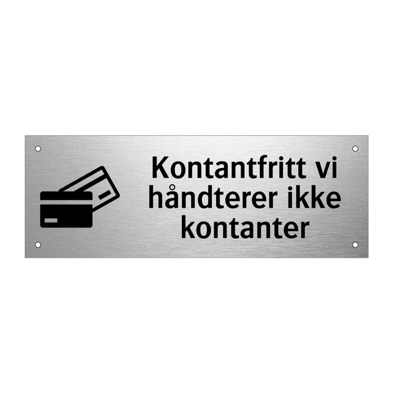 Kontantfritt vi håndterer ikke kontanter & Kontantfritt vi håndterer ikke kontanter