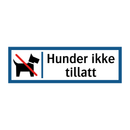 Hunder ikke tillatt