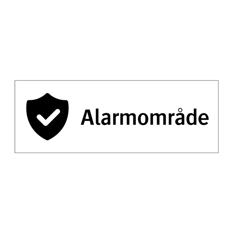 Alarmområde & Alarmområde & Alarmområde & Alarmområde