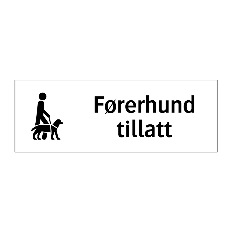 Førerhund tillatt & Førerhund tillatt & Førerhund tillatt & Førerhund tillatt