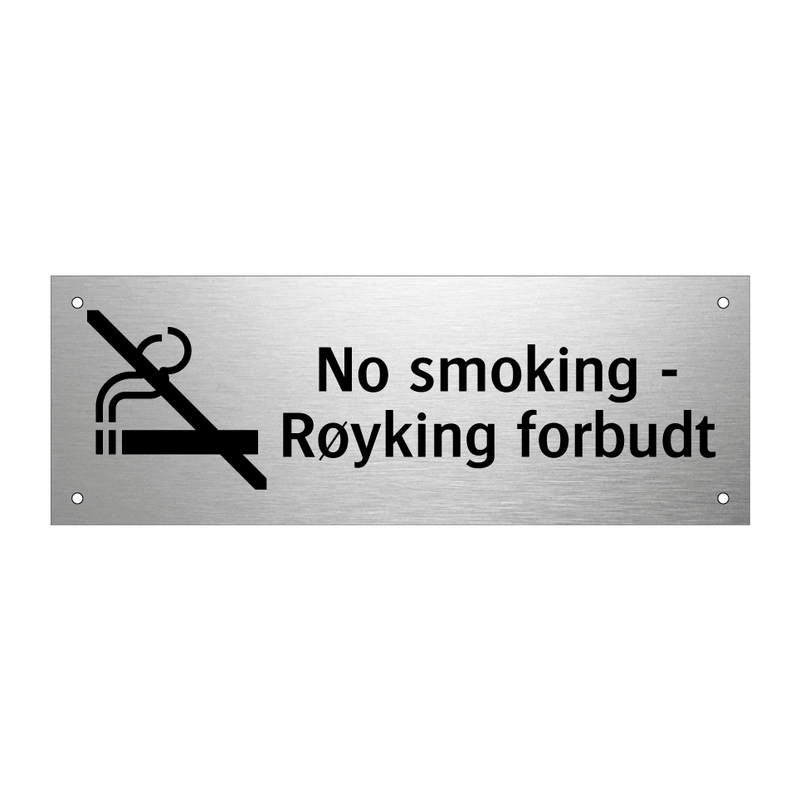 No smoking - Røyking forbudt & No smoking - Røyking forbudt