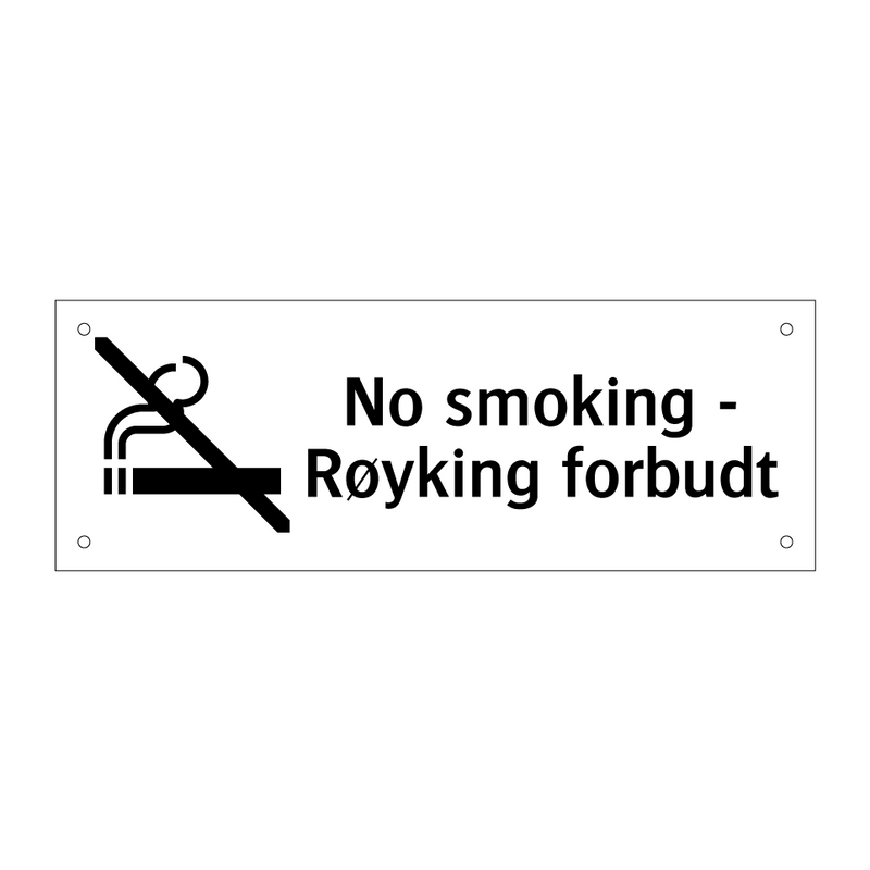 No smoking - Røyking forbudt & No smoking - Røyking forbudt