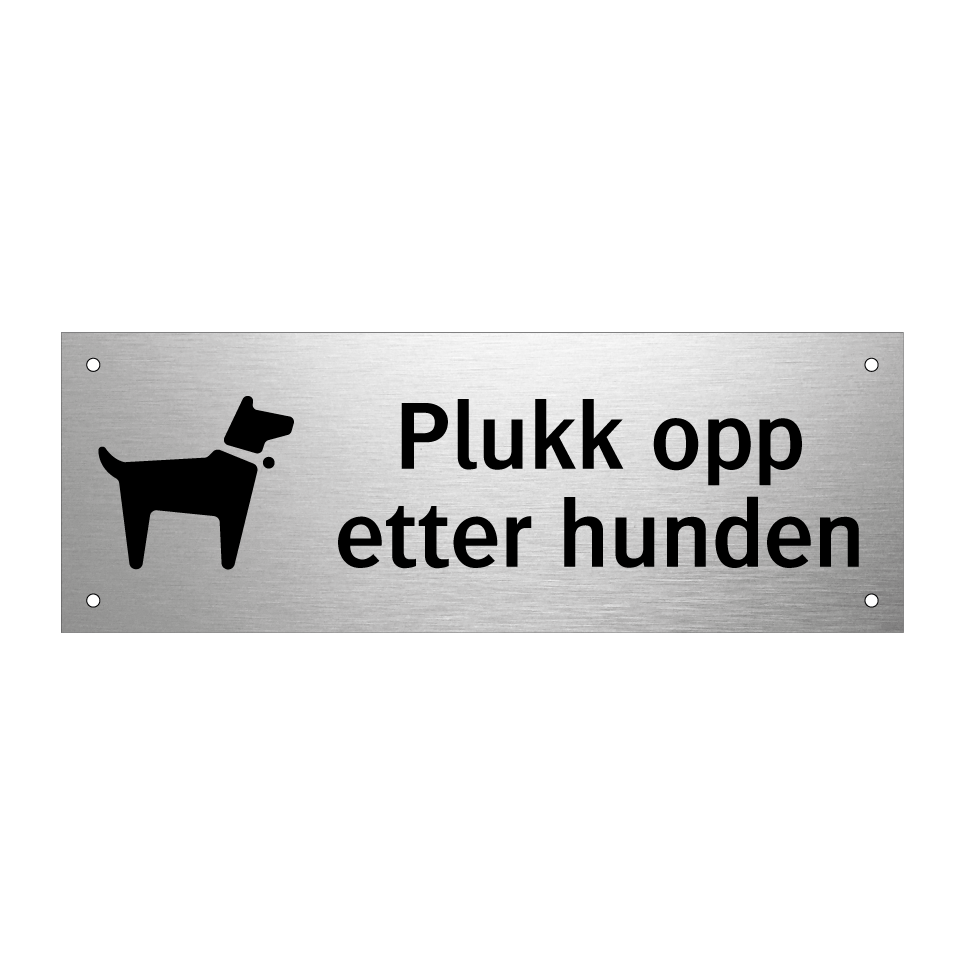 Kj p Plukk Opp Etter Hunden Skilt SignOnline NO I376 Kj p Plukk Opp Etter Hunden Skilt SignOnline NO I376