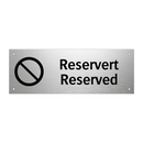 Reservert Reserved & Reservert Reserved