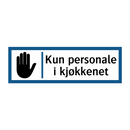 Kun personale i kjøkkenet