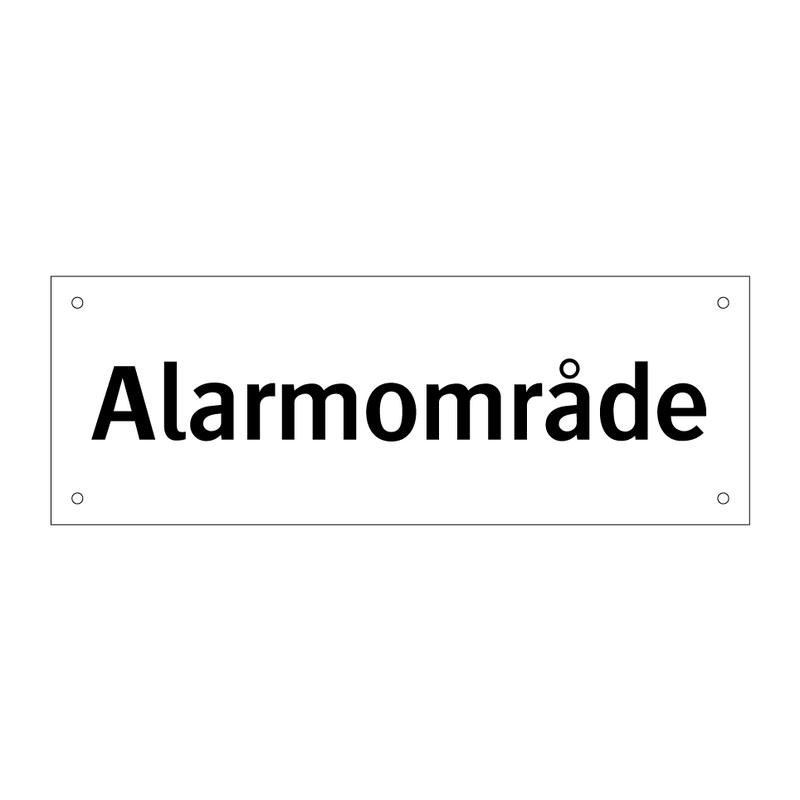 Alarmområde & Alarmområde