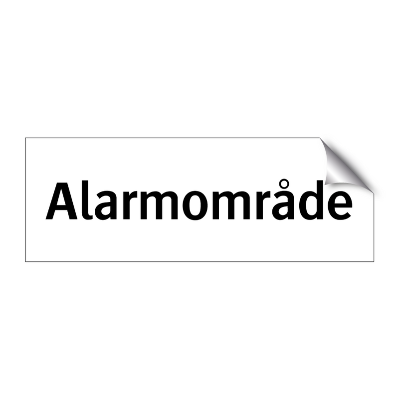 Alarmområde & Alarmområde