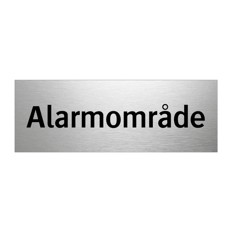 Alarmområde & Alarmområde & Alarmområde & Alarmområde & Alarmområde