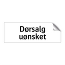 Dørsalg uønsket & Dørsalg uønsket