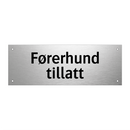 Førerhund tillatt & Førerhund tillatt