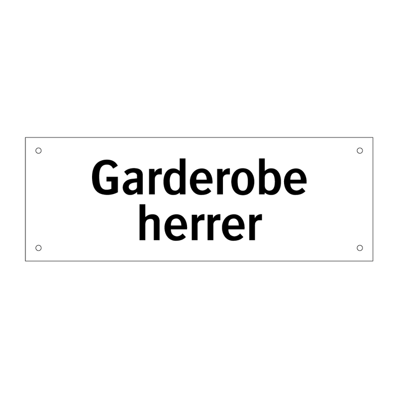 Garderobe herrer & Garderobe herrer