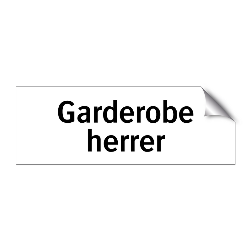 Garderobe herrer & Garderobe herrer