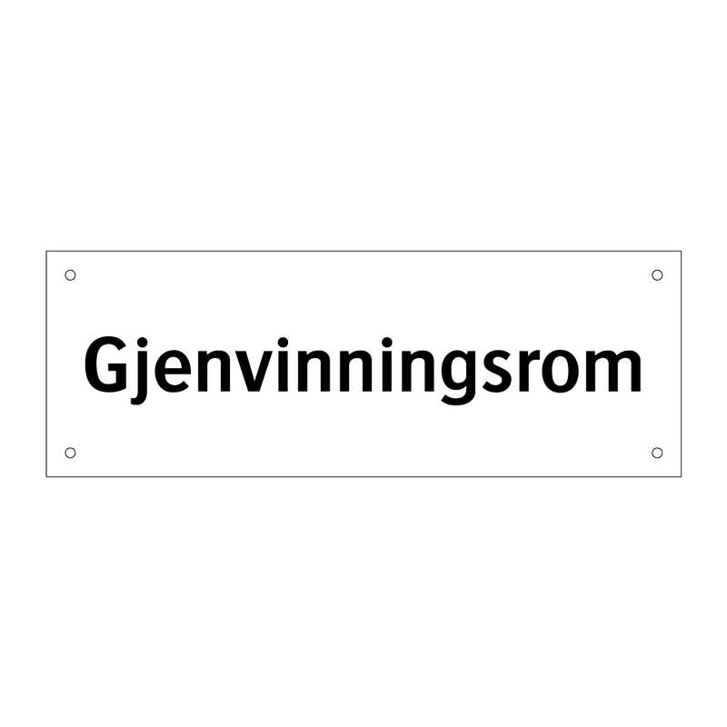 Gjenvinningsrom & Gjenvinningsrom