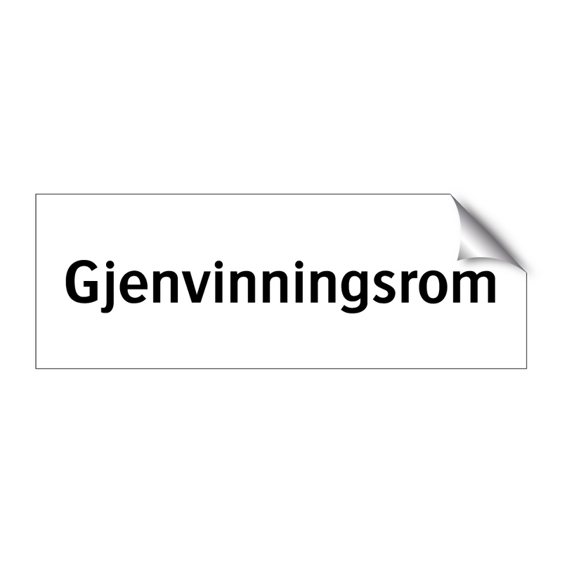 Gjenvinningsrom & Gjenvinningsrom