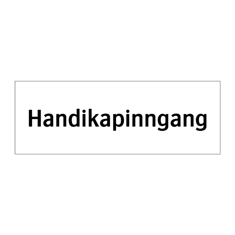 Handikapinngang & Handikapinngang & Handikapinngang & Handikapinngang