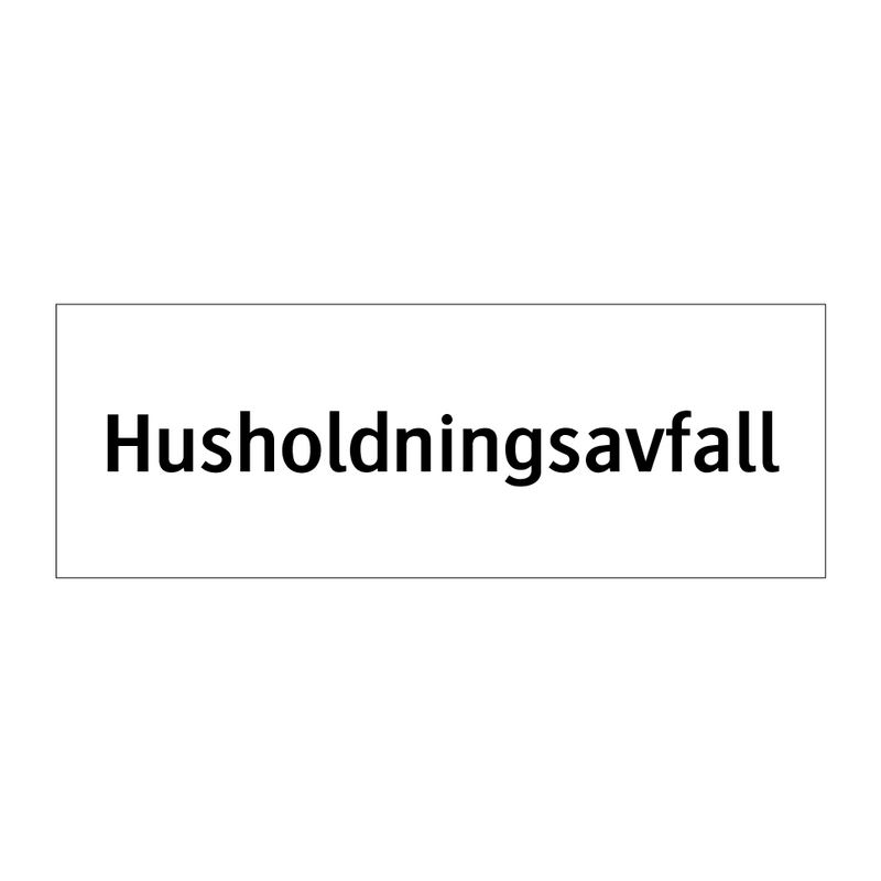 Husholdningsavfall & Husholdningsavfall & Husholdningsavfall & Husholdningsavfall